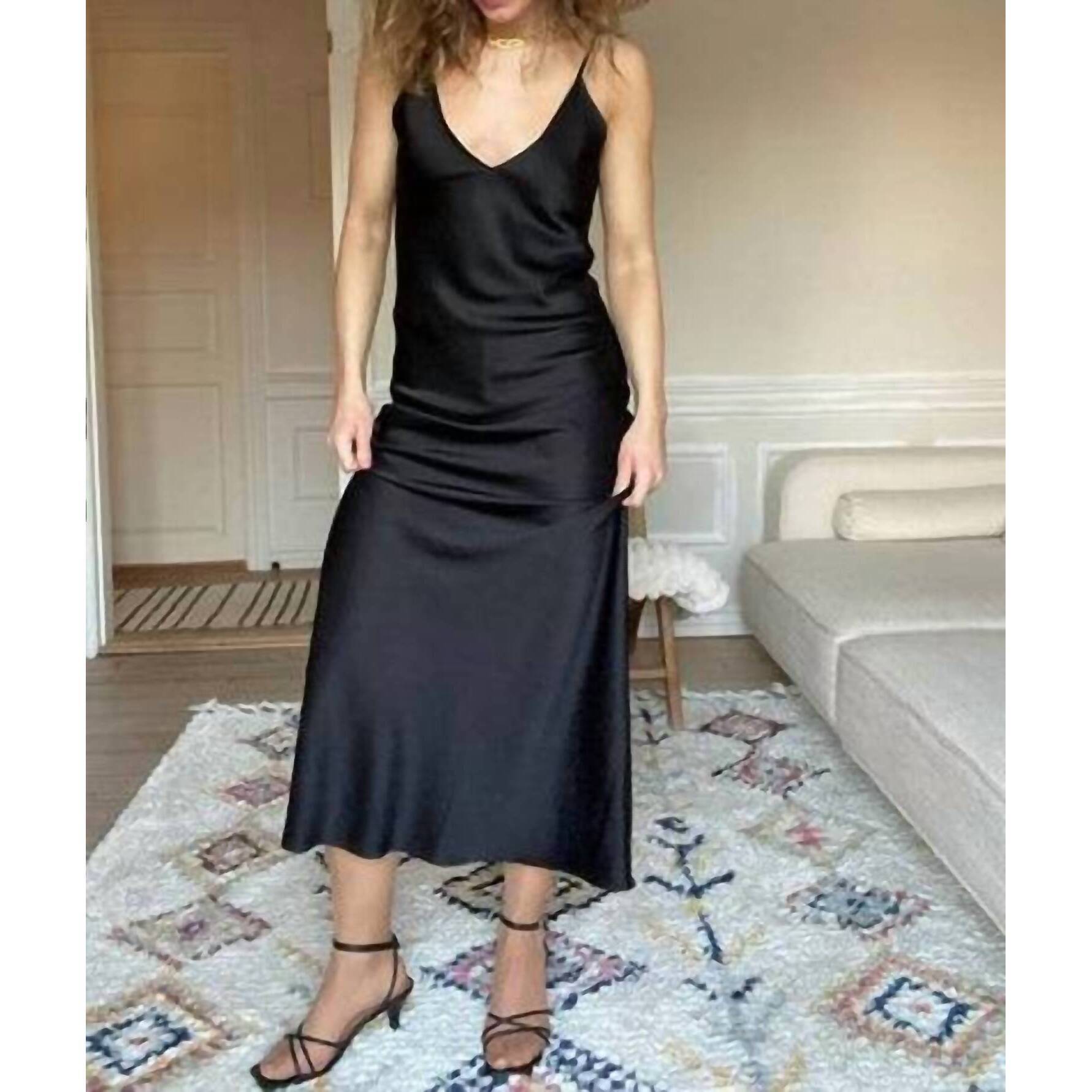 New Karmamia Camisole Dress In Semi Rich Black